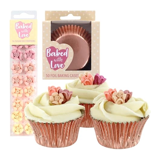 Culpitt Rotgoldene Cupcake-Dekorationen. Culpitt Rotgoldene Cupcake-Dekorationen. von Baked with Love
