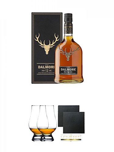 Dalmore 12 Jahre The Twelve Single Malt Whisky 0,7 Liter + The Glencairn Glass Whisky Glas Stölzle 2 Stück + Schiefer Glasuntersetzer eckig ca. 9,5 cm Ø 2 Stück Dalmore 12 Jahre The Twelve Single Malt Whisky 0,7 Liter + The Glencairn Glass Whisky Glas Stölzle 2 Stück + Schiefer Glasuntersetzer eckig ca. 9,5 cm Ø 2 Stück von Unbekannt