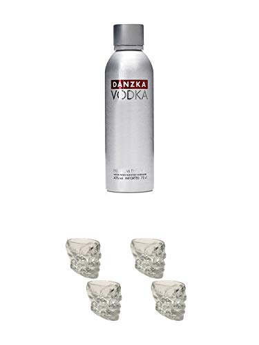 Danzka Vodka Red 1,0 Liter + Wodka Totenkopf Shotglas 2 Stück + Wodka Totenkopf Shotglas 2 Stück von Unbekannt