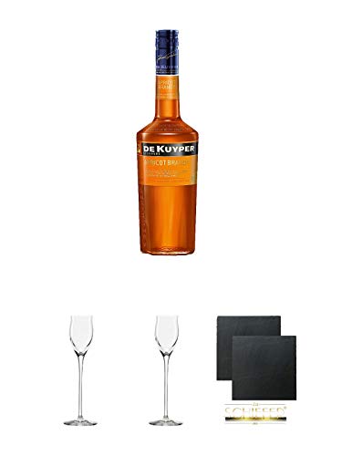 De Kuyper Apricot Brandy Likör 0,7 Liter + Edelbrandglas Stölzle 1 Stück - Quadrophil 231/30 + Edelbrandglas Stölzle 1 Stück - Quadrophil 231/30 + Schiefer Glasuntersetzer eckig ca. 9,5 cm Ø 2 Stück De Kuyper Apricot Brandy Likör 0,7 Liter + Edelbrandglas Stölzle 1 Stück - Quadrophil 231/30 + Edelbrandglas Stölzle 1 Stück - Quadrophil 231/30 + Schiefer Glasuntersetzer eckig ca. 9,5 cm Ø 2 Stück von Unbekannt
