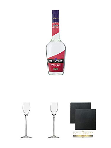 De Kuyper Marasquin Likör 0,7 Liter + Edelbrandglas Stölzle 1 Stück - Quadrophil 231/30 + Edelbrandglas Stölzle 1 Stück - Quadrophil 231/30 + Schiefer Glasuntersetzer eckig ca. 9,5 cm Ø 2 Stück De Kuyper Marasquin Likör 0,7 Liter + Edelbrandglas Stölzle 1 Stück - Quadrophil 231/30 + Edelbrandglas Stölzle 1 Stück - Quadrophil 231/30 + Schiefer Glasuntersetzer eckig ca. 9,5 cm Ø 2 Stück von Unbekannt