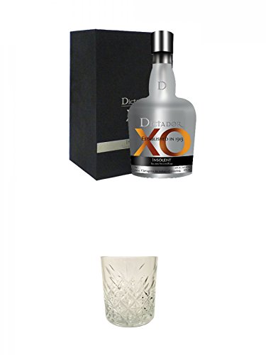 Dictador Solera Rum XO Insolent Kolumbien 0,7 Liter + Dictador Rum Glas 1 Stück von Unbekannt