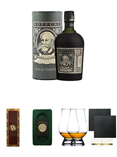Diplomatico Botucal Reserva Exclusiva 12 Jahre mit Tube Venezuela 0,7 Liter + BrickHouse Streichhölzer + Craftsman's Bench Zigarrencutter + The Glencairn Glass Whisky Glas Stölzle 2 Stück + Schiefer Glasuntersetzer eckig ca. 9,5 cm Ø 2 Stück Diplomatico Botucal Reserva Exclusiva 12 Jahre mit Tube Venezuela 0,7 Liter + BrickHouse Streichhölzer + Craftsman's Bench Zigarrencutter + The Glencairn Glass Whisky Glas Stölzle 2 Stück + Schiefer Glasuntersetzer eckig ca. 9,5 cm Ø 2 Stück von Unbekannt