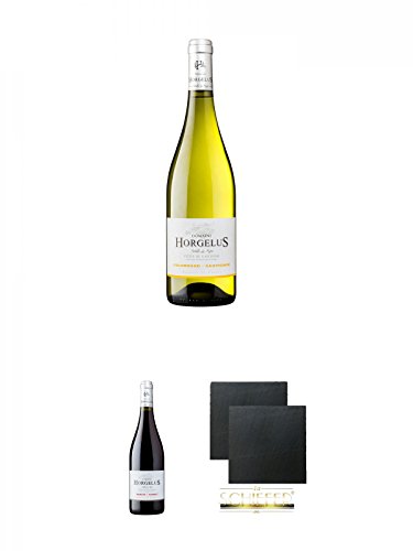 Domaine Horgelus Blanc 0,75 Liter + Domaine Horgelus Merlot Rotwein 0,75 Liter + Schiefer Glasuntersetzer eckig ca. 9,5 cm Ø 2 Stück Domaine Horgelus Blanc 0,75 Liter + Domaine Horgelus Merlot Rotwein 0,75 Liter + Schiefer Glasuntersetzer eckig ca. 9,5 cm Ø 2 Stück von Unbekannt