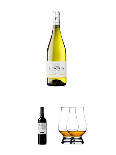 Domaine Horgelus Blanc 0,75 Liter + Terrazas Altos del Plata Malbec Argentinien 0,75 Liter + The Glencairn Glass Whisky Glas Stölzle 2 Stück von Unbekannt