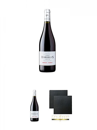 Domaine Horgelus Merlot Rotwein 0,75 Liter + Domaine Horgelus Merlot Rotwein 0,75 Liter + Schiefer Glasuntersetzer eckig ca. 9,5 cm Ø 2 Stück Domaine Horgelus Merlot Rotwein 0,75 Liter + Domaine Horgelus Merlot Rotwein 0,75 Liter + Schiefer Glasuntersetzer eckig ca. 9,5 cm Ø 2 Stück von Unbekannt