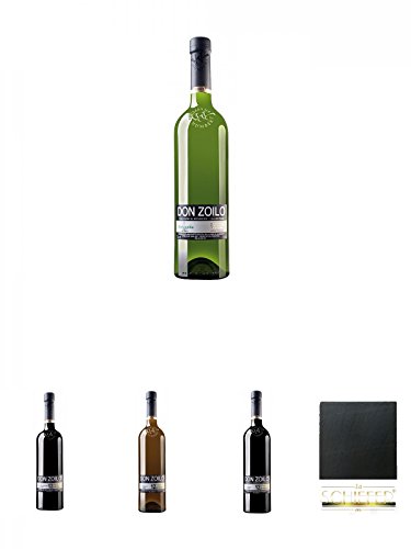 Don Zoilo Manzanilla Williams & Humbert 0,75 Liter + Don Zoilo Pedro Ximenez Williams & Humbert 0,75 Liter + Don Zoilo Oloroso Dry Williams & Humbert 0,75 Liter + Don Zoilo Sweet Cream Williams & Humbert 0,75 Liter + Schiefer Glasuntersetzer eckig ca. 9,5 Don Zoilo Manzanilla Williams & Humbert 0,75 Liter + Don Zoilo Pedro Ximenez Williams & Humbert 0,75 Liter + Don Zoilo Oloroso Dry Williams & Humbert 0,75 Liter + Don Zoilo Sweet Cream Williams & Humbert 0,75 Liter + Schiefer Glasuntersetzer eckig ca. 9,5 von Unbekannt
