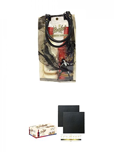 Dooleys Likör White Chocolate & Dooleys Toffee 0,7 Liter in Luxury Dooleys Bag + Dooleys 6 Stück Gläser + Schiefer Glasuntersetzer eckig ca. 9,5 cm Ø 2 Stück Dooleys Likör White Chocolate & Dooleys Toffee 0,7 Liter in Luxury Dooleys Bag + Dooleys 6 Stück Gläser + Schiefer Glasuntersetzer eckig ca. 9,5 cm Ø 2 Stück von Unbekannt