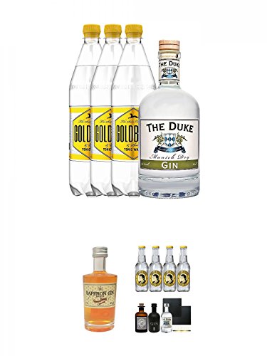 Duke Gin 1 x 0,7 Liter & 3 x Goldberg 1,0 Liter Tonic Set + Boudier Saffron Frankreich Gin 0,05 Liter + Gin Probierset 1 x Monkey 5 cl, 1 x The Duke 5 cl, 1 x Black Gin 5 cl + 4 x Thomas Henry Tonic Water 0,2 Liter+ 2 Schieferuntersetzer Duke Gin 1 x 0,7 Liter & 3 x Goldberg 1,0 Liter Tonic Set + Boudier Saffron Frankreich Gin 0,05 Liter + Gin Probierset 1 x Monkey 5 cl, 1 x The Duke 5 cl, 1 x Black Gin 5 cl + 4 x Thomas Henry Tonic Water 0,2 Liter+ 2 Schieferuntersetzer von Unbekannt