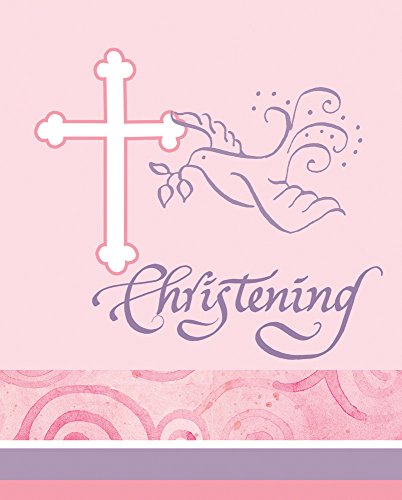 Faithful Dove Pink Invitations Christening Faithful Dove Pink Invitations Christening von Creative Converting