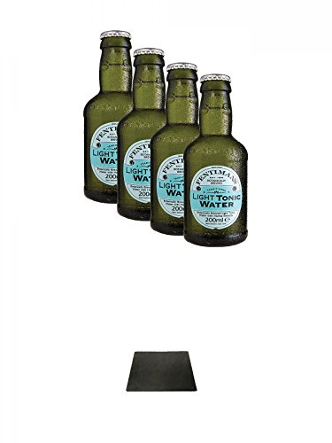 Fentimans Light Tonic Water 4 x 200 ml + Käseplatten - 1 er - Set 22 x 16 aus Schiefer für Dinnerpartys und Veranstaltungen von Unbekannt