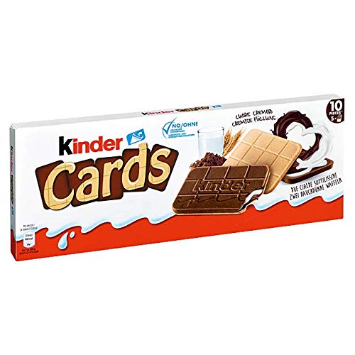 Ferrero Kinder Cards Kekse mit Milch und Kakaofüllung 2er Pack (2x128g Packung) von Unbekannt