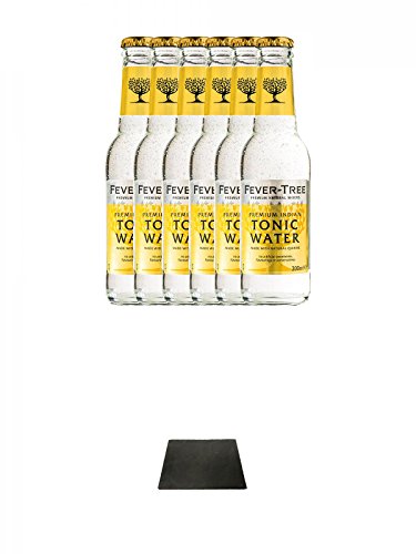 Fever Tree Tonic Water 6 x 0,2 Liter + Käseplatten - 1 er - Set 22 x 16 aus Schiefer für Dinnerpartys und Veranstaltungen von Unbekannt