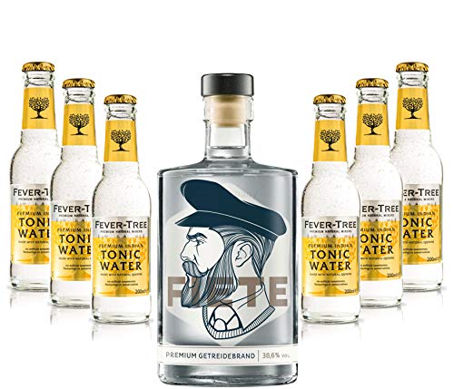 Fiete Premium Getreidebrand 0,5l (38,6% Vol) + 6x Fever Tree Tonic Water 200ml inkl. Pfand MEHRWEG -[Enthält Sulfite] von Unbekannt