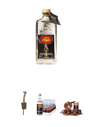 Fischergeist Kräuterlikör 0,5 Liter + Fischergeist Ausgießer + Fischergeist Miniaturen 24 x 0,04 Liter + Fischergeist- 6 x Keramikkrug mit Serviertablett und Löschpfanne und Streichhölzer 50 Stück Fischergeist Kräuterlikör 0,5 Liter + Fischergeist Ausgießer + Fischergeist Miniaturen 24 x 0,04 Liter + Fischergeist- 6 x Keramikkrug mit Serviertablett und Löschpfanne und Streichhölzer 50 Stück von Diverse