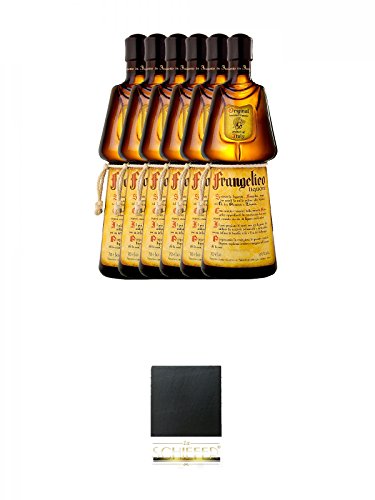 Frangelico Haselnuss Likör 6 x 0,7 Liter + Schiefer Glasuntersetzer eckig ca. 9,5 cm Durchmesser Frangelico Haselnuss Likör 6 x 0,7 Liter + Schiefer Glasuntersetzer eckig ca. 9,5 cm Durchmesser von Unbekannt