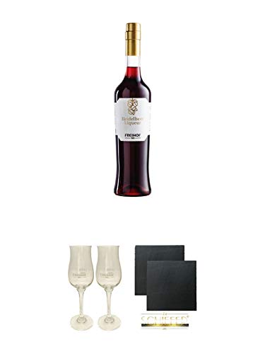 Freihof Heidelbeer Likör aus den Alpen 0,5 Liter + Freihof Evolution - Obstbrandglas 2cl 2 Stück + Schiefer Glasuntersetzer eckig ca. 9,5 cm Ø 2 Stück Freihof Heidelbeer Likör aus den Alpen 0,5 Liter + Freihof Evolution - Obstbrandglas 2cl 2 Stück + Schiefer Glasuntersetzer eckig ca. 9,5 cm Ø 2 Stück von Unbekannt