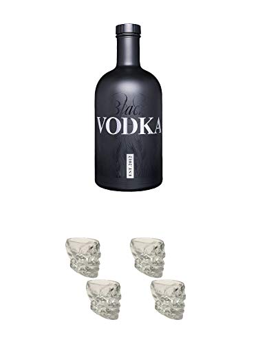 Gansloser Black Rye Vodka Deutschland 0,7 Liter + Wodka Totenkopf Shotglas 2 Stück + Wodka Totenkopf Shotglas 2 Stück von Unbekannt