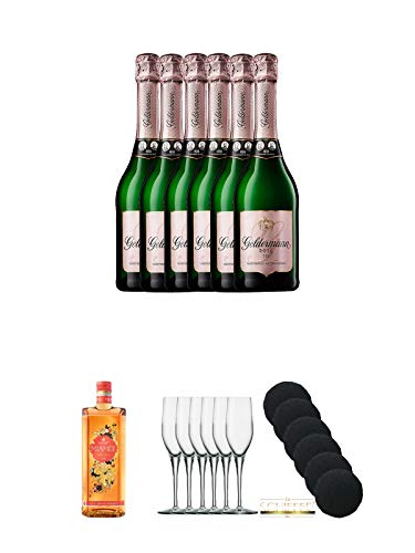 Geldermann - Rosè - Flaschengärung - Trocken - Deutschland 6 x 0,75 Liter + Miamee Orange Goldwasser Likör 0,7 Liter + Stölzle Exquisit Sektkelch 6er Pack + Schiefer Glasuntersetzer rund 6 x ca. 9,5 cm Durchmesser Geldermann - Rosè - Flaschengärung - Trocken - Deutschland 6 x 0,75 Liter + Miamee Orange Goldwasser Likör 0,7 Liter + Stölzle Exquisit Sektkelch 6er Pack + Schiefer Glasuntersetzer rund 6 x ca. 9,5 cm Durchmesser von Unbekannt