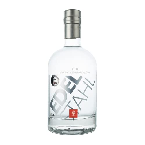 EDELSTAHL Gin 1x0,7 L 44,6% | London Dry Gin | Botanicals mit Noten von Orange, Mandeln, Schokolade | handcrafted Gin | Geschenk für Gin-Liebhaber | deutscher Gin für Gin Tonic von Unbekannt