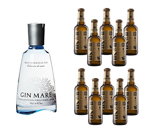 Gin Mare Tonic Water Set - Gin Mare (1 x 0,7 l) mit 10 x Tonic Water Ihrer Wahl! (Golden Monaco, 0.23) von Unbekannt