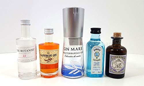 Gin Probierset ? 5x Verschiedene Gin Sorten je 5cl - Inkl. Pfand MEHRWEG von Unbekannt