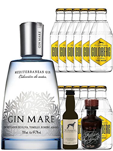 Gin-Set Gin Mare aus Spanien 0,7 Liter + Windspiel Premium Dry Gin Deutschland 0,04 Liter + Filliers Premium Dry Gin Belgien 0,05 Liter MINIATUR, 12 x Goldberg Tonic Water 0,2 Liter Gin-Set Gin Mare aus Spanien 0,7 Liter + Windspiel Premium Dry Gin Deutschland 0,04 Liter + Filliers Premium Dry Gin Belgien 0,05 Liter MINIATUR, 12 x Goldberg Tonic Water 0,2 Liter von Unbekannt