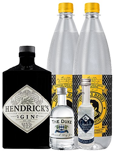 Gin-Set Hendricks Gin Small Batch 0,7 Liter + The Duke München Dry Gin 5 cl + Citadelle Gin aus Frankreich 5 cl + 2 x Thomas Henry Tonic Water 1,0 Liter Gin-Set Hendricks Gin Small Batch 0,7 Liter + The Duke München Dry Gin 5 cl + Citadelle Gin aus Frankreich 5 cl + 2 x Thomas Henry Tonic Water 1,0 Liter von Unbekannt