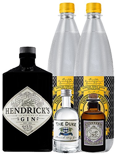 Gin-Set Hendricks Gin Small Batch 0,7 Liter + The Duke München Dry Gin 5 cl + Monkey 47 Schwarzwald Dry Gin 5 cl MINIATUR + 2 x Thomas Henry Tonic Water 1,0 Liter Gin-Set Hendricks Gin Small Batch 0,7 Liter + The Duke München Dry Gin 5 cl + Monkey 47 Schwarzwald Dry Gin 5 cl MINIATUR + 2 x Thomas Henry Tonic Water 1,0 Liter von Unbekannt