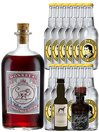 Gin-Set Monkey 47 SLOE GIN Schwarzwald Dry Gin 0,5 Liter + Windspiel Premium Dry Gin Deutschland 0,04 Liter + Filliers Premium Dry Gin Belgien 0,05 Liter MINIATUR, 12 x Thomas Henry Tonic Water 0,2 Liter Gin-Set Monkey 47 SLOE GIN Schwarzwald Dry Gin 0,5 Liter + Windspiel Premium Dry Gin Deutschland 0,04 Liter + Filliers Premium Dry Gin Belgien 0,05 Liter MINIATUR, 12 x Thomas Henry Tonic Water 0,2 Liter von Unbekannt