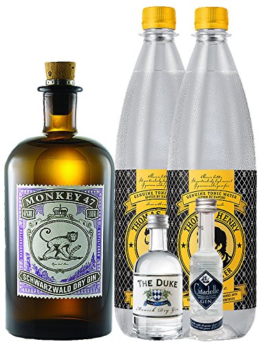 Gin-Set Monkey 47 Schwarzwald Dry Gin 0,5 Liter + The Duke München Dry Gin 5 cl + Citadelle Gin aus Frankreich 5 cl + 2 x Thomas Henry Tonic Water 1,0 Liter Gin-Set Monkey 47 Schwarzwald Dry Gin 0,5 Liter + The Duke München Dry Gin 5 cl + Citadelle Gin aus Frankreich 5 cl + 2 x Thomas Henry Tonic Water 1,0 Liter von Unbekannt