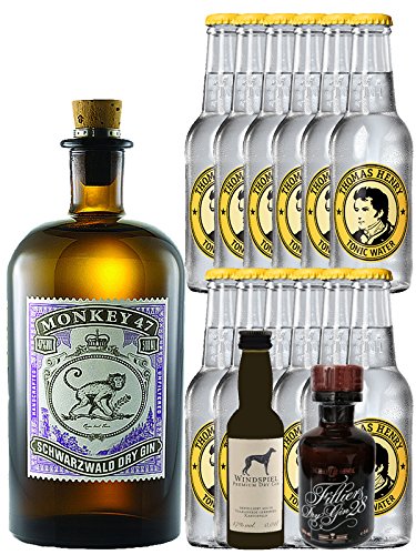 Gin-Set Monkey 47 Schwarzwald Dry Gin 0,5 Liter + Windspiel Premium Dry Gin Deutschland 0,04 Liter + Filliers Premium Dry Gin Belgien 0,05 Liter MINIATUR, 12 x Thomas Henry Tonic Water 0,2 Liter Gin-Set Monkey 47 Schwarzwald Dry Gin 0,5 Liter + Windspiel Premium Dry Gin Deutschland 0,04 Liter + Filliers Premium Dry Gin Belgien 0,05 Liter MINIATUR, 12 x Thomas Henry Tonic Water 0,2 Liter von Unbekannt