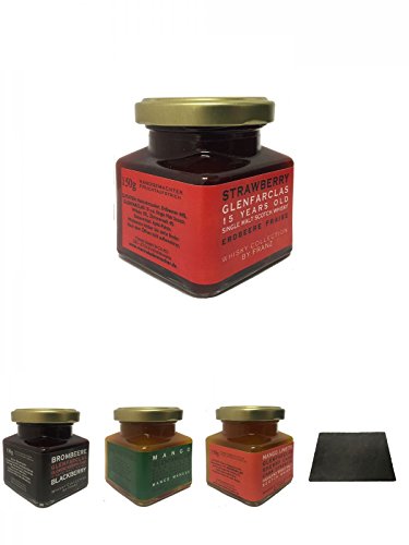 Glenfarclas 15 Jahre Erdbeer Marmelade 150g im Glas + Glenfarclas Oloroso Cask Brombeer Marmelade 150g im Glas + Glenfarclas Heritage Mango Marmelade im 150g Glas + Glenfarclas Sherry Cask Mango Limette Marmelade im 150g Glas + Käseplatten - 1 er - Set 22 Glenfarclas 15 Jahre Erdbeer Marmelade 150g im Glas + Glenfarclas Oloroso Cask Brombeer Marmelade 150g im Glas + Glenfarclas Heritage Mango Marmelade im 150g Glas + Glenfarclas Sherry Cask Mango Limette Marmelade im 150g Glas + Käseplatten - 1 er - Set 22 von Unbekannt