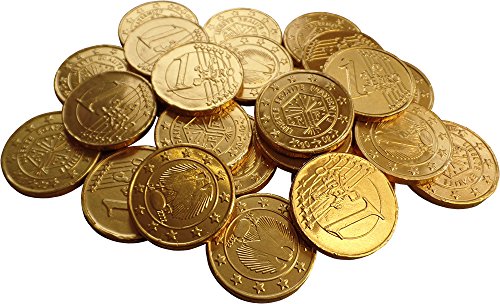 Gold Milchschokolade Euro-Münzen (Packung mit 24) von Unbekannt