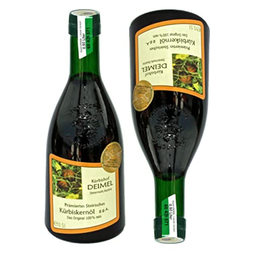 Günstiges Probierangebot 2x500 ml - Kürbishof DEIMEL Steiermark/Austria - Original Steirisches Kürbiskernöl ggA. Direkt vom Erzeuger geliefert. Das Original Kürbisöl 100% rein! von Kürbishof DEIMEL