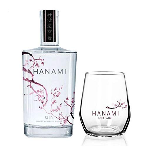 Hanami | Dry Gin | milder Gin aus Kirschblüten & Kräutern | mit 43% Vol. | 0.7 L | inkl. Trinkglas von Unbekannt
