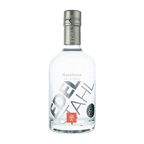 EDELSTAHL Haselnussgeist 1x0,35 L | 40% vol. Alk. | edler deutscher Haselnuss Geist | klare Haselnuss Spirituose aus Deutschland | vollmundiger Geschmack | Haselnuss Schnaps Weihnachten von EDELSTAHL