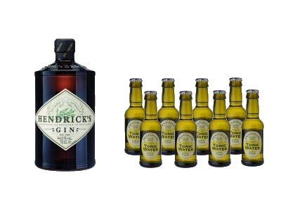 Hendrick's Gin Tonic Set - Hendrick's Gin (1 x 0.7 l) mit frei wählbarer Menge and Marke des Tonic Waters (Fentimans, 8 x 0.2) von Unbekannt