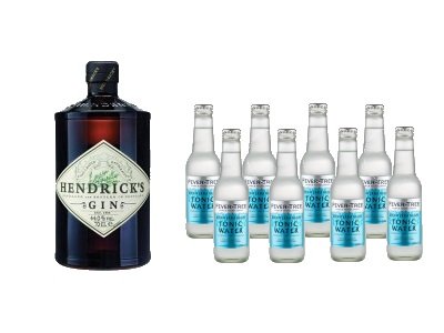 Hendrick's Gin Tonic Set - Hendrick's Gin (1 x 0.7 l) mit frei wählbarer Menge and Marke des Tonic Waters (Fever-Tree, 8 x 0.2) von Unbekannt