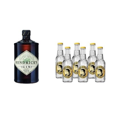 Hendrick's Gin Tonic Set - Hendrick's Gin (1 x 0.7 l) mit frei wählbarer Menge and Marke des Tonic Waters (Thomas Henry, 6 x 0.2) von Unbekannt