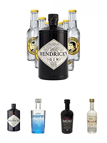Hendricks Gin Small Batch 0,7 Liter + 6 Thomas Henry Tonic Water 0,2 Liter + Hendricks Gin Small Batch 5 cl + Jodhpur Premium London Dry Gin England 0,05 Liter MINI + Mom God Save the Gin England 0,05 Liter Miniatur + Poli Marconi 46 Gin 0,05 Liter Mini Hendricks Gin Small Batch 0,7 Liter + 6 Thomas Henry Tonic Water 0,2 Liter + Hendricks Gin Small Batch 5 cl + Jodhpur Premium London Dry Gin England 0,05 Liter MINI + Mom God Save the Gin England 0,05 Liter Miniatur + Poli Marconi 46 Gin 0,05 Liter Mini von Unbekannt