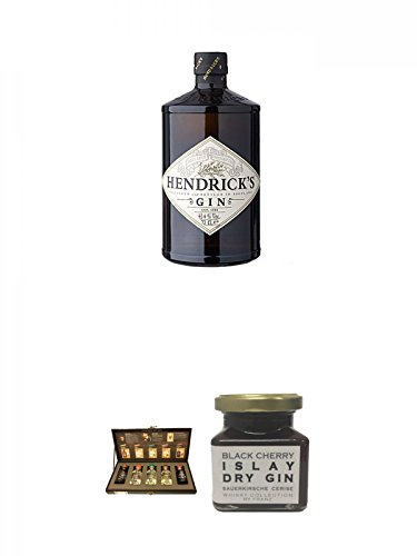 Hendricks Gin Small Batch 0,7 Liter + Filliers Collection 5 x 0,05 MINIATUREN in dekorativer Box + Islay Dry Gin Black Cherry Sauerkirsche Marmelade 150 Gramm von Unbekannt