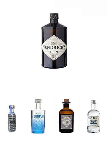 Hendricks Gin Small Batch 5 cl + Bobbys Schiedam Dry Deutschland 0,1 Liter MINI + Jodhpur Premium London Dry Gin England 0,05 Liter MINI + Monkey 47 Schwarzwald Dry Gin 5 cl MINIATUR + The Duke München Dry Gin Bio 5 cl Hendricks Gin Small Batch 5 cl + Bobbys Schiedam Dry Deutschland 0,1 Liter MINI + Jodhpur Premium London Dry Gin England 0,05 Liter MINI + Monkey 47 Schwarzwald Dry Gin 5 cl MINIATUR + The Duke München Dry Gin Bio 5 cl von Unbekannt