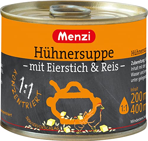 HÜHNERSUPPE mit Eierstich und Reis 1:1 von Menzi, 5x200ml von MENZI