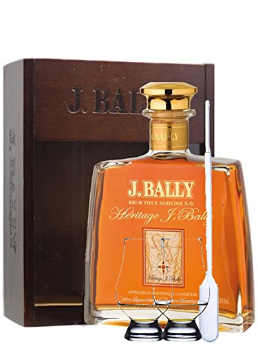 J. Bally Rhum Agricole Martinique Heritage + 2 Glencairn Gläser + Einwegpipette 1 Stück von Unbekannt