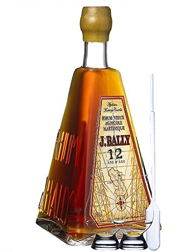 J. Bally Rhum Vieux Pyramide 12 Jahre Martinique 0,7 Liter + 2 Glencairn Gläser + Einwegpipette 1 Stück von Unbekannt