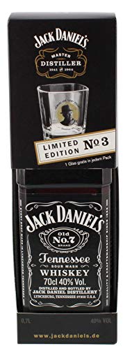 Jack Daniels Set - Old No.7 Whiskey 0,7l 700ml (40% Vol) + Whiskey Glas Limited von Jack Daniel's