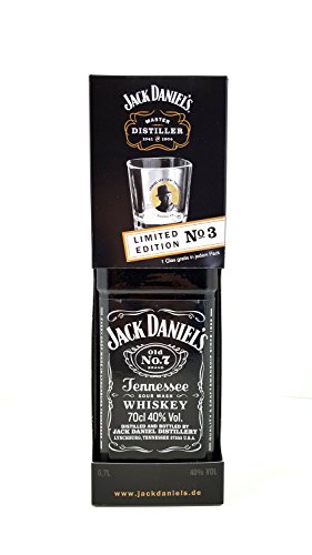 Jack Daniels Set - Old No.7 Whiskey 0,7l 700ml (40% Vol) + Whiskey Glas Limited von Jack Daniel's