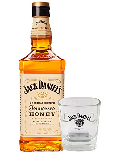 Jack Daniels Honey Whisky Likör 1,0 Liter + Jack Daniels Glas von Unbekannt