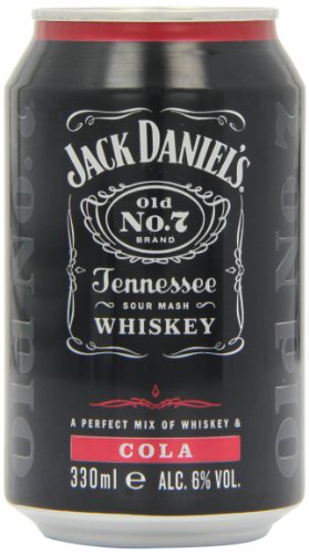 Jack Daniels Tennessee Whiskey und Cola Premixed Cans 330 ml (12 Stück) von Unbekannt